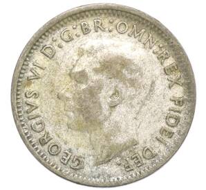 3 пенса 1952 года Австралия — Фото №2