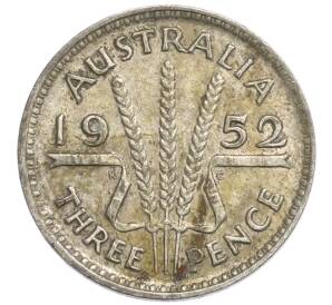 3 пенса 1952 года Австралия — Фото №1