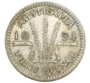 3 пенса 1951 года PL Австралия — Фото №1