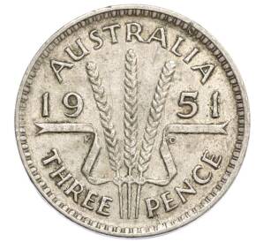3 пенса 1951 года Австралия — Фото №1