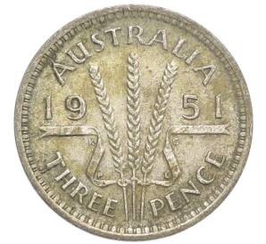3 пенса 1951 года PL Австралия — Фото №1