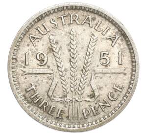 3 пенса 1951 года PL Австралия — Фото №1