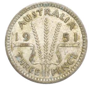 3 пенса 1951 года PL Австралия — Фото №1