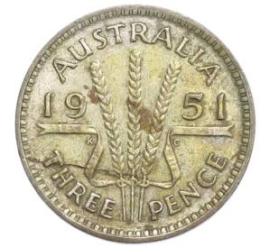 3 пенса 1951 года Австралия — Фото №1