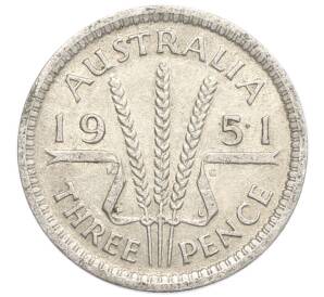 3 пенса 1951 года PL Австралия — Фото №1