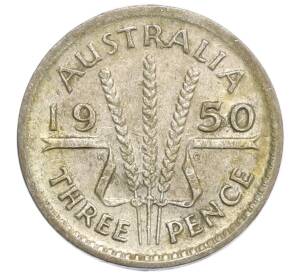 3 пенса 1950 года Австралия — Фото №1