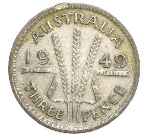 3 пенса 1949 года Австралия — Фото №1