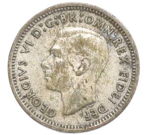 3 пенса 1951 года PL Австралия — Фото №2