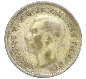 3 пенса 1949 года Австралия — Фото №2