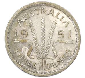 3 пенса 1951 года PL Австралия — Фото №1