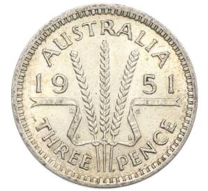 3 пенса 1951 года PL Австралия — Фото №1