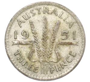3 пенса 1951 года Австралия — Фото №1