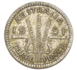 3 пенса 1951 года PL Австралия — Фото №1