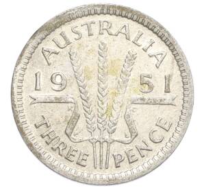 3 пенса 1951 года PL Австралия — Фото №1