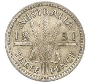 3 пенса 1951 года PL Австралия — Фото №1