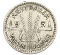 Монета 3 пенса 1951 года PL Австралия (Артикул: M2-80008) — Фото №1