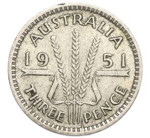 3 пенса 1951 года PL Австралия — Фото №1