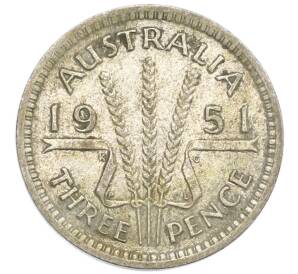 3 пенса 1951 года PL Австралия — Фото №1