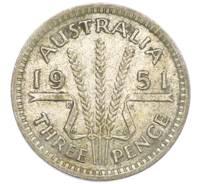 Монета 3 пенса 1951 года PL Австралия (Артикул: M2-80015) — Фото №1