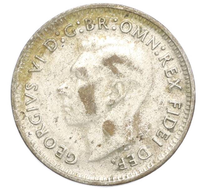 Монета 3 пенса 1949 года Австралия (Артикул: M2-80017) — Фото №2