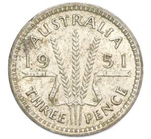 3 пенса 1951 года PL Австралия — Фото №1