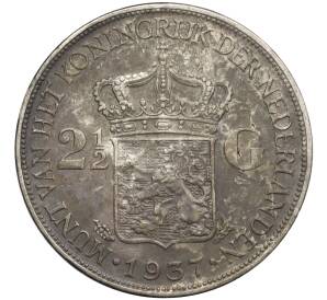 2 1/2 гульдена 1937 года Нидерланды — Фото №1