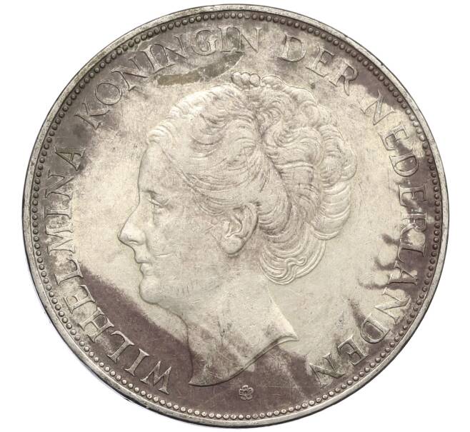 Монета 2 1/2 гульдена 1937 года Нидерланды (Артикул: M2-80149) — Фото №2