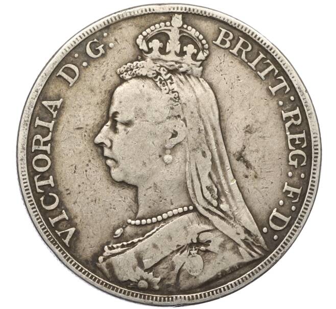 Монета 1 крона 1890 года Великобритания (Артикул: M2-80206) — Фото №2
