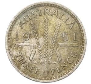 3 пенса 1951 года PL Австралия — Фото №1