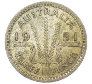 3 пенса 1951 года PL Австралия — Фото №1