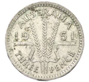 3 пенса 1951 года PL Австралия — Фото №1