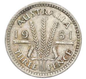 3 пенса 1951 года PL Австралия — Фото №1