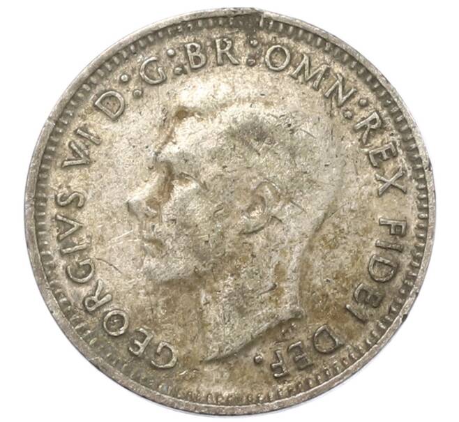 Монета 3 пенса 1949 года Австралия (Артикул: M2-80332) — Фото №2