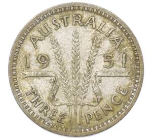 3 пенса 1951 года PL Австралия — Фото №1