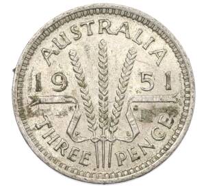 3 пенса 1951 года PL Австралия — Фото №1