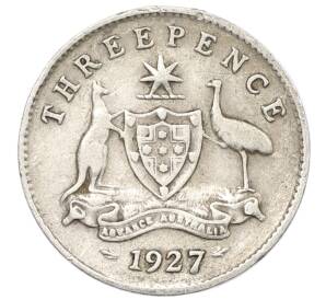 3 пенса 1927 года Австралия — Фото №1