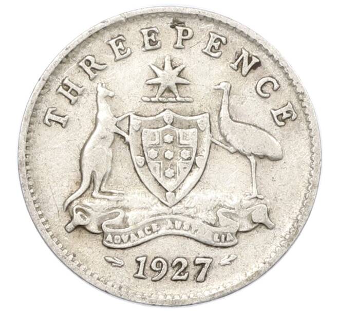 Монета 3 пенса 1927 года Австралия (Артикул: M2-80360) — Фото №1