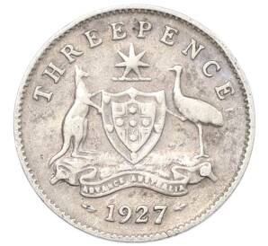 3 пенса 1927 года Австралия — Фото №1