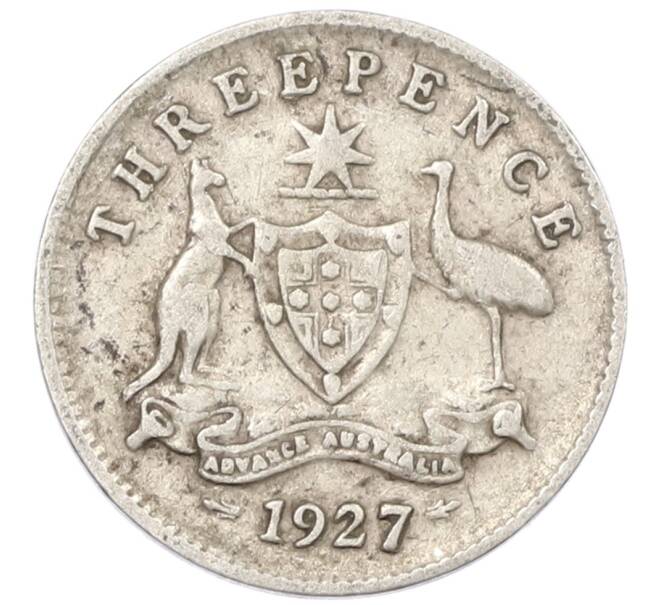 Монета 3 пенса 1927 года Австралия (Артикул: M2-80377) — Фото №1