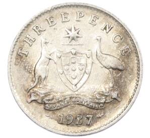3 пенса 1927 года Австралия — Фото №1