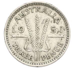 3 пенса 1951 года PL Австралия — Фото №1
