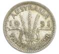 Монета 3 пенса 1951 года PL Австралия (Артикул: M2-80394) — Фото №1