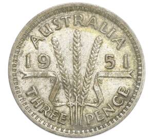 3 пенса 1951 года PL Австралия — Фото №1