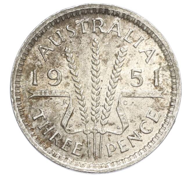 Монета 3 пенса 1951 года PL Австралия (Артикул: M2-80397) — Фото №1