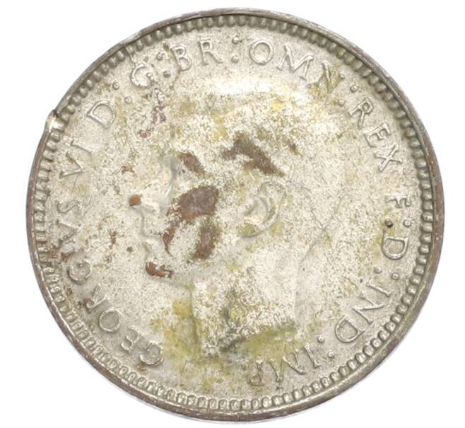 Монета 3 пенса 1948 года Австралия (Артикул: M2-80404) — Фото №2