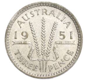 3 пенса 1951 года PL Австралия — Фото №1