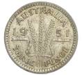 Монета 3 пенса 1951 года PL Австралия (Артикул: M2-80406) — Фото №1