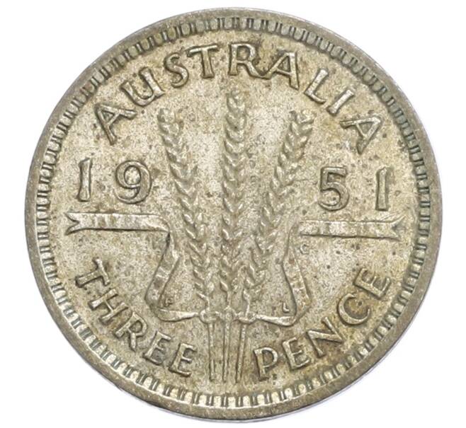 Монета 3 пенса 1951 года PL Австралия (Артикул: M2-80406) — Фото №1