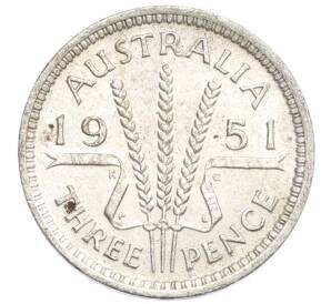 3 пенса 1951 года PL Австралия — Фото №1