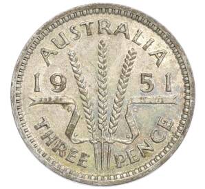 3 пенса 1951 года PL Австралия — Фото №1